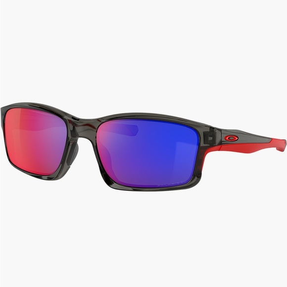 Oakley Chainlink (924710) Polarized 57mm Rectangle Sunglasses in Gray/Red NWT - Picture 1 of 7